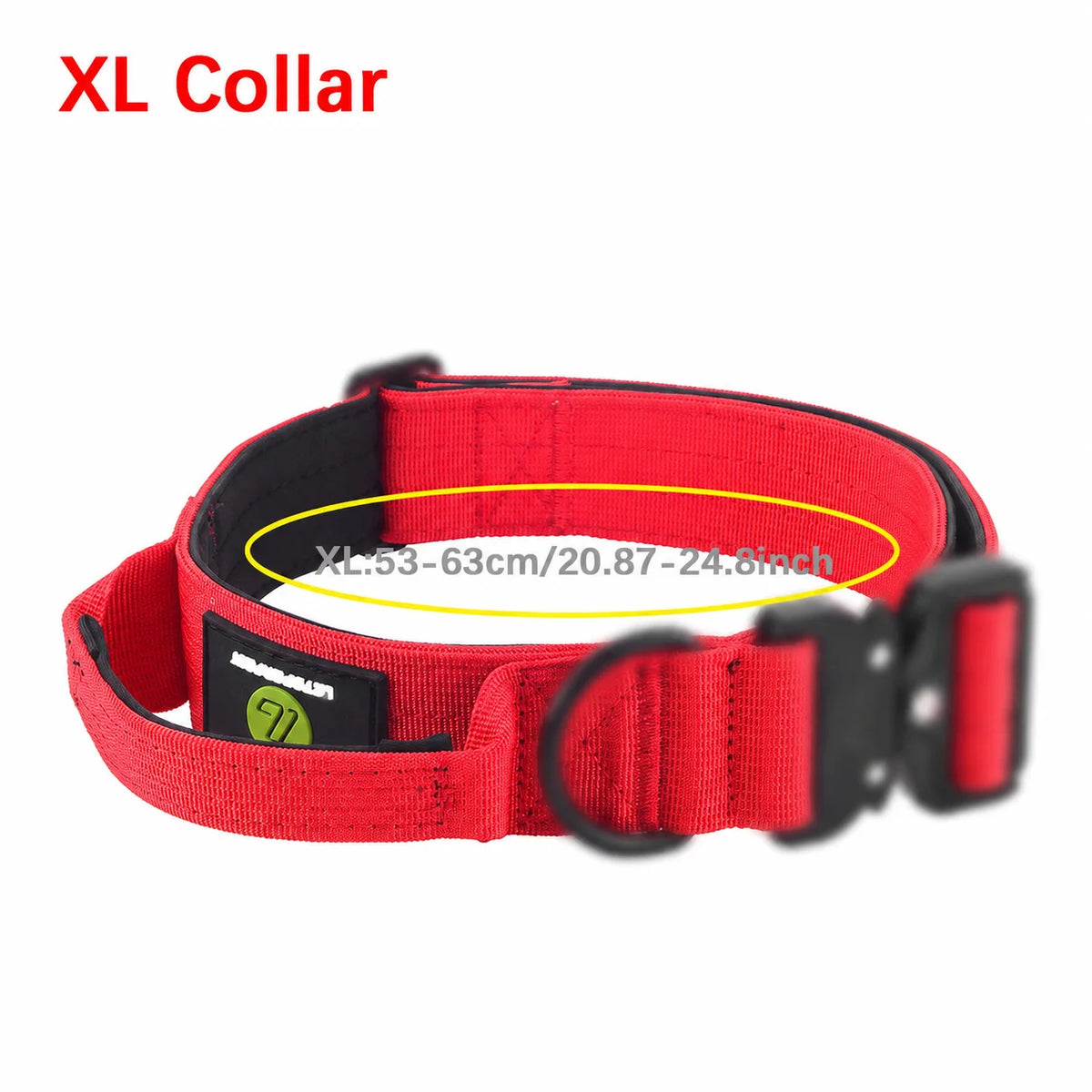 Leash Tactical Dog Collar, Military Adjustable Durable Training Nylon Shepard Metal Buckle Pet Large Dog Harness Set Pet Dog