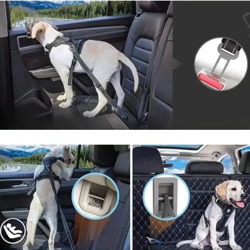 Pet Seat Belt Adapters - Car Metal Clips for Pet Leashes, Compatible with Truck & Car Seats