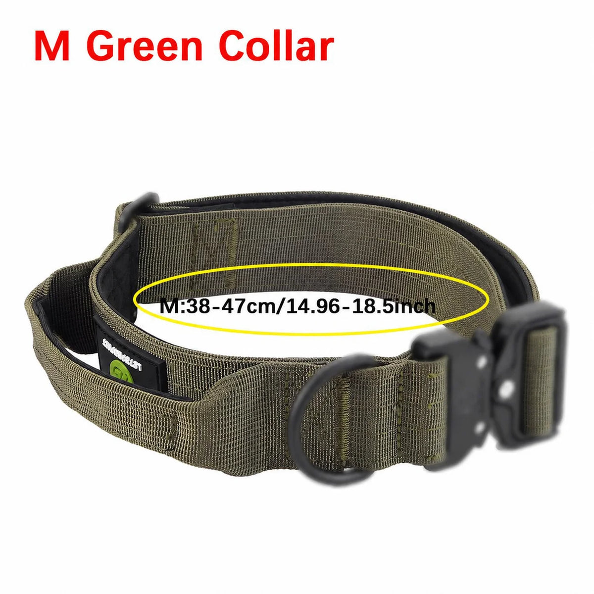 Leash Tactical Dog Collar, Military Adjustable Durable Training Nylon Shepard Metal Buckle Pet Large Dog Harness Set Pet Dog