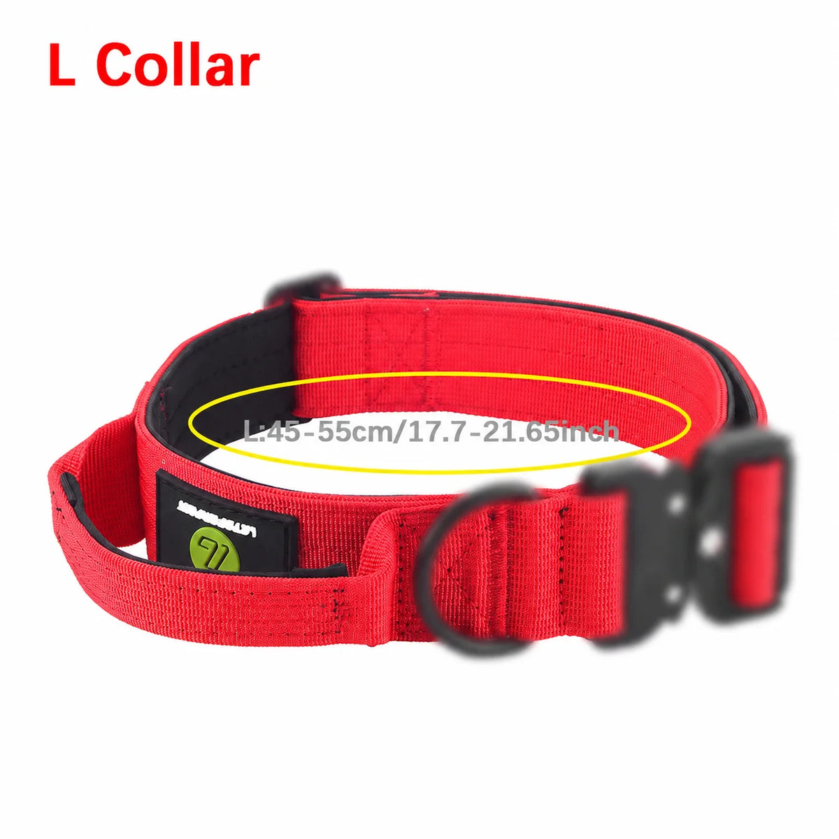 Leash Tactical Dog Collar, Military Adjustable Durable Training Nylon Shepard Metal Buckle Pet Large Dog Harness Set Pet Dog