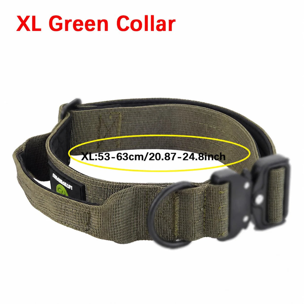 Leash Tactical Dog Collar, Military Adjustable Durable Training Nylon Shepard Metal Buckle Pet Large Dog Harness Set Pet Dog